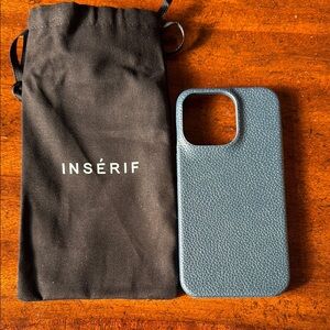 Blue Leather Phone Case